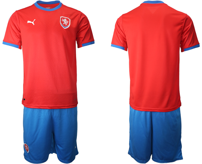 Men's Czech Republic National Team Custom Home Soccer Jersey Suit